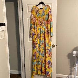 Yellow Flower Maxi Dress